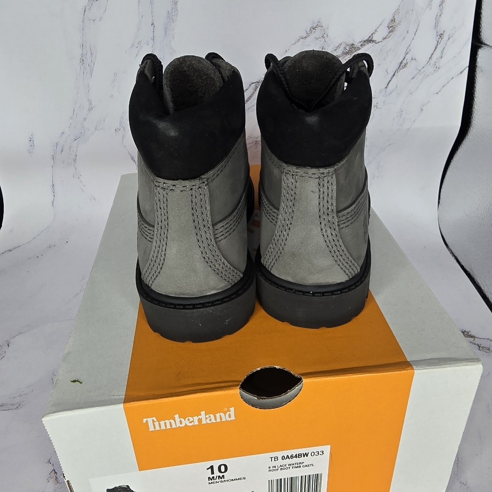Timberland Kids Gray and Black Boots - Picture 3 of 7